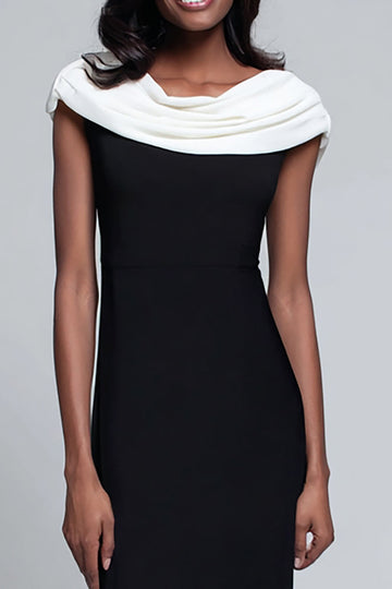 Robe longue formelle noire à col bénitier